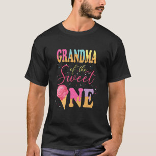 Grandma Of The Sweet One Birthday Ice Cream Sweeti T-Shirt