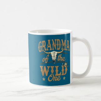 Grandma Of The Wild One Cowboy Western Rodeo Party Coffee Mug