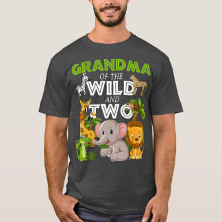 Grandma of the Wild Two Zoo Birthday Safari T-Shirt