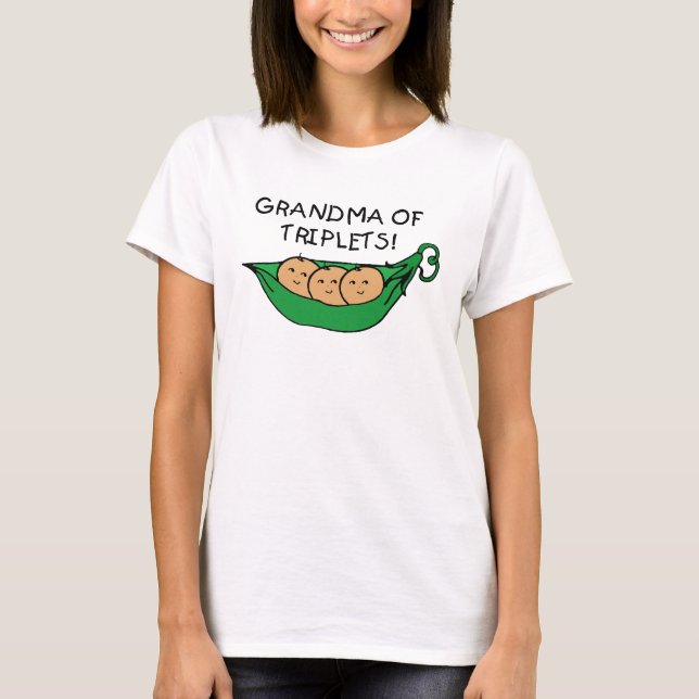 Grandma of Triplets Pod T-Shirt (Front)