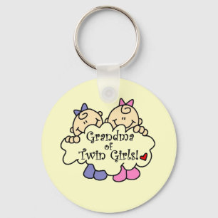 Grandma of Twin Girls Tshirts and Gifts Key Ring