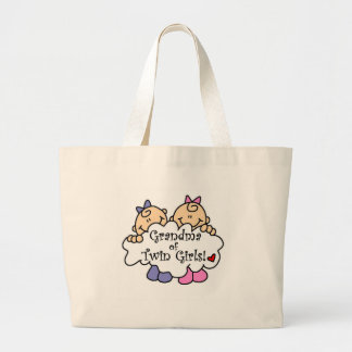 Grandma of Twin Girls Tshirts and Gifts Large Tote Bag