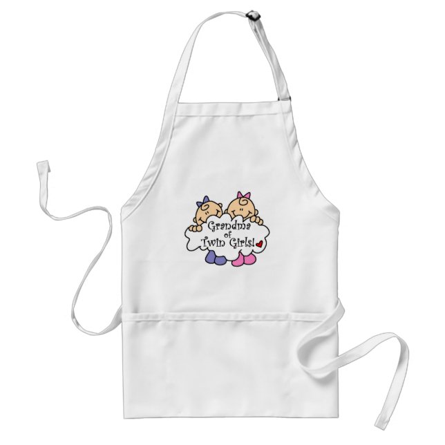 Grandma of Twin Girls Tshirts and Gifts Standard Apron (Front)