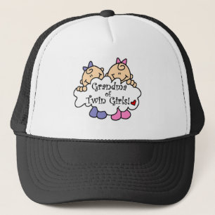 Grandma of Twin Girls Tshirts and Gifts Trucker Hat