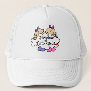 Grandma of Twin Girls Tshirts and Gifts Trucker Hat