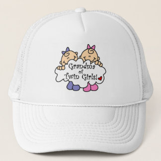 Grandma of Twin Girls Tshirts and Gifts Trucker Hat