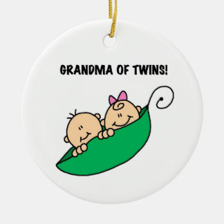Grandma of Twins Gifts Ceramic Tree Decoration
