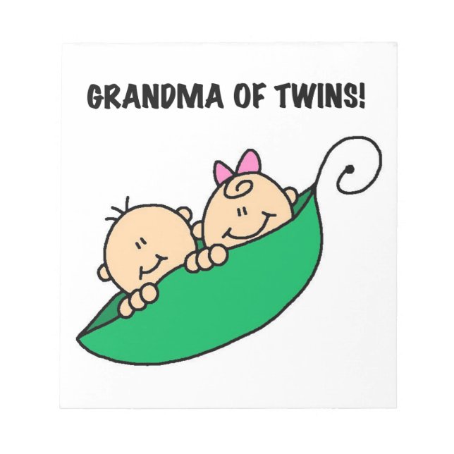 Grandma of Twins Gifts Notepad (Front)