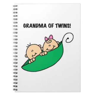 Grandma of Twins Gifts Spiral Notebook