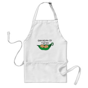 Grandma of Twins Pod Standard Apron