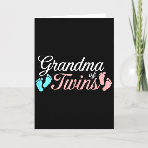 Grandma Of Twins Shirt Women Twin Grandma Mothers  Card