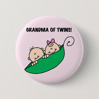Grandma of Twins Tshirts and Gifts 6 Cm Round Badge