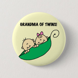 Grandma of Twins Tshirts and Gifts 6 Cm Round Badge