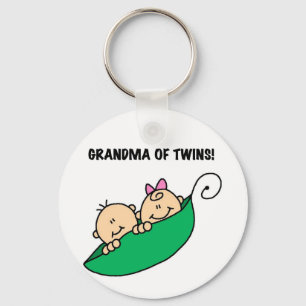 Grandma of Twins Tshirts and Gifts Key Ring