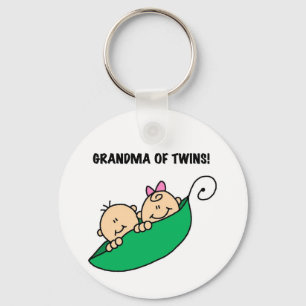 Grandma of Twins Tshirts and Gifts Key Ring