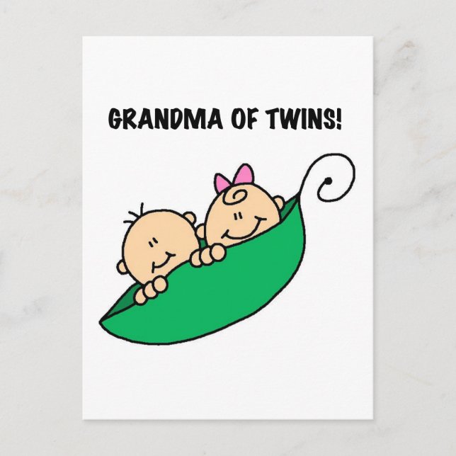 Grandma of Twins Tshirts and Gifts Postcard (Front)