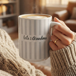 Grandma or Grandpa Modern Script Mum Aunt Custom Coffee Mug
