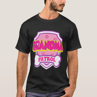 Grandma Patrol Dog Funny Gift Birthday Party T-Shi T-Shirt