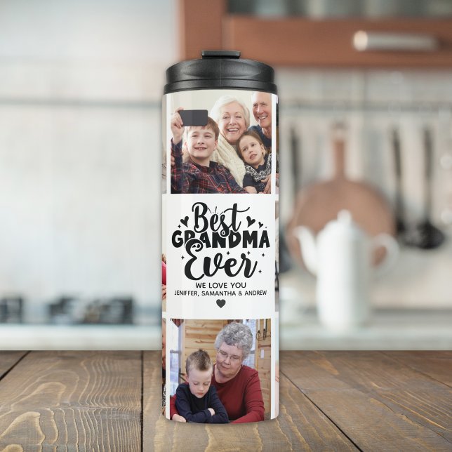 Grandma Photo | Best Grandma Ever Custom Gift Thermal Tumbler (Creator Uploaded)