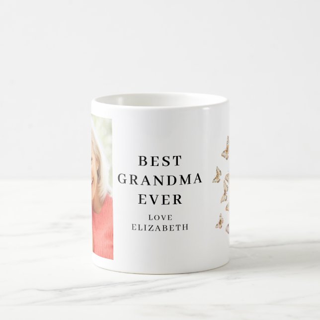 Grandma Photo Butterfly Mug (Center)