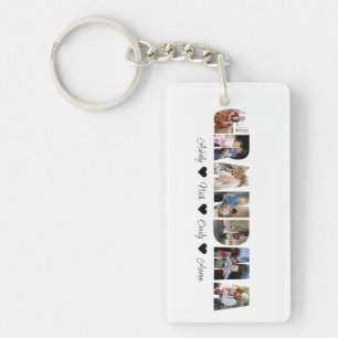 Grandma Photo Collage Acrylic Keychain 7 Photos