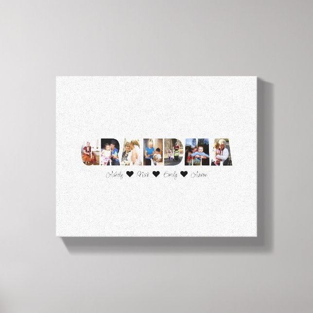 Grandma Photo Collage Canvas 7 Photos (Front)