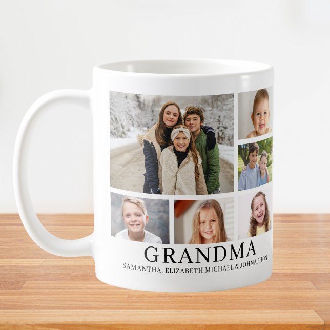 Grandma Photo Collage Personalised Coffee Mug (Creator Uploaded)