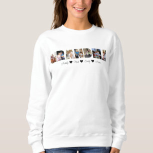 Grandma Photo Collage Sweatshirt 7 Photos