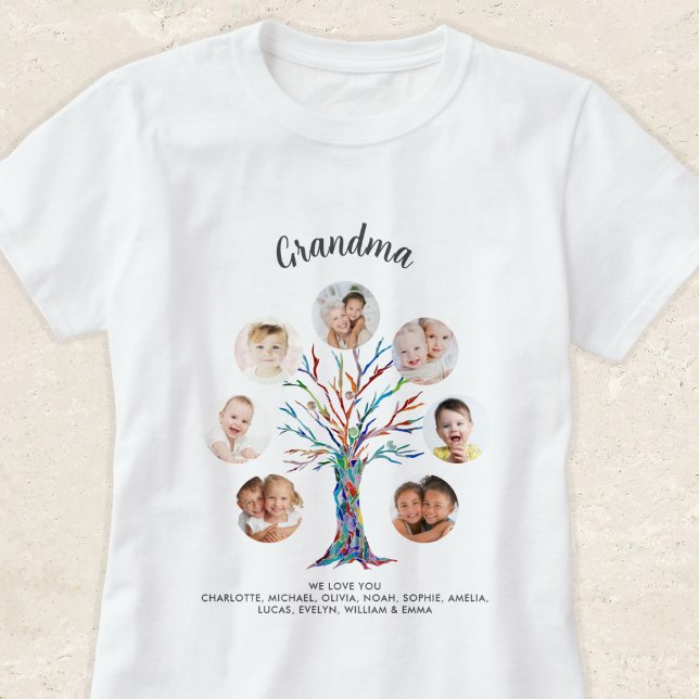 Grandma Photo Collage T-Shirt (Creator Uploaded)