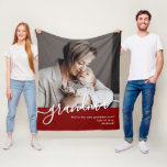 Grandma Photo Elegant Script Personal Message Fleece Blanket<br><div class="desc">Celebrate the love and warmth of a special grandmother with this personalised photo blanket. Featuring a heartfelt design with the word "grandma" in elegant script across the bottom, this blanket allows you to showcase a cherished photo that captures a meaningful memory. The rich background colour and your personal message add...</div>