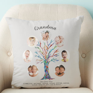 Grandma Photo Keepsake Gray Cushion