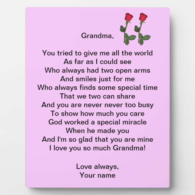 Grandma - plaque (Front)