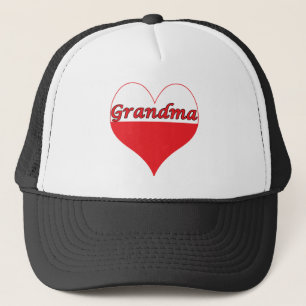 Grandma Polish Heart Trucker Hat