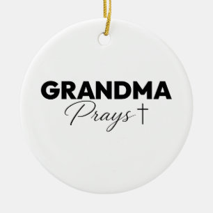 Grandma Prays 2026 Keepsake Ceramic Tree Decoration