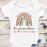 Grandma Pregnancy Announcement Grandma To Be Gift Baby Bodysuit<br><div class="desc">Are you looking for the perfect gift for your grandma when she announces her pregnancy? Look no further than our adorable baby bodysuit! This unique piece of clothing will let your grandma show off and it makes a great gift for any upcoming surprise baby shower. Order yours today and be...</div>