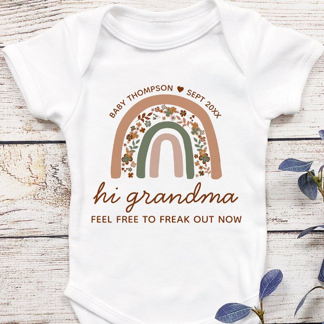 Grandma Pregnancy Announcement Grandma To Be Gift Baby Bodysuit (Creator Uploaded)
