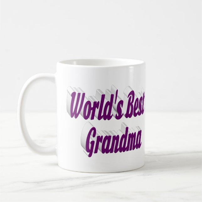 Grandma purple half typography  coffee mug (Left)