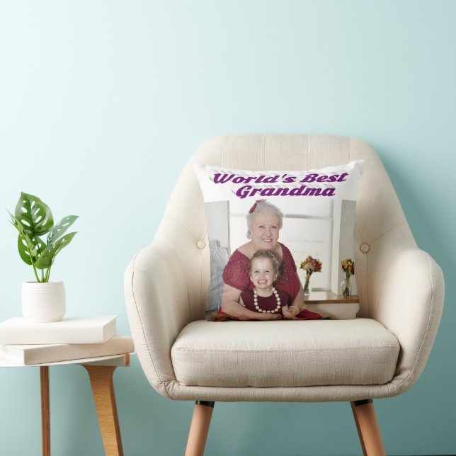 Grandma purple typography photo cushion (Chair)