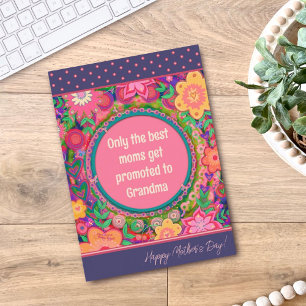 Grandma Quote Floral Pretty Unique Mother’s Day Card