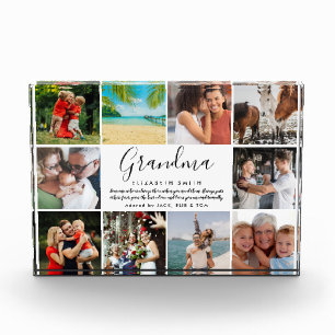 Grandma Quote Modern Script 10 Photo Collage Block