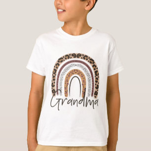 Grandma Rainbow Cheetah Leopard Women Christmas Fa T-Shirt