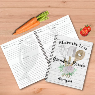 Grandma Recipes   Share the Love Personalised Notebook