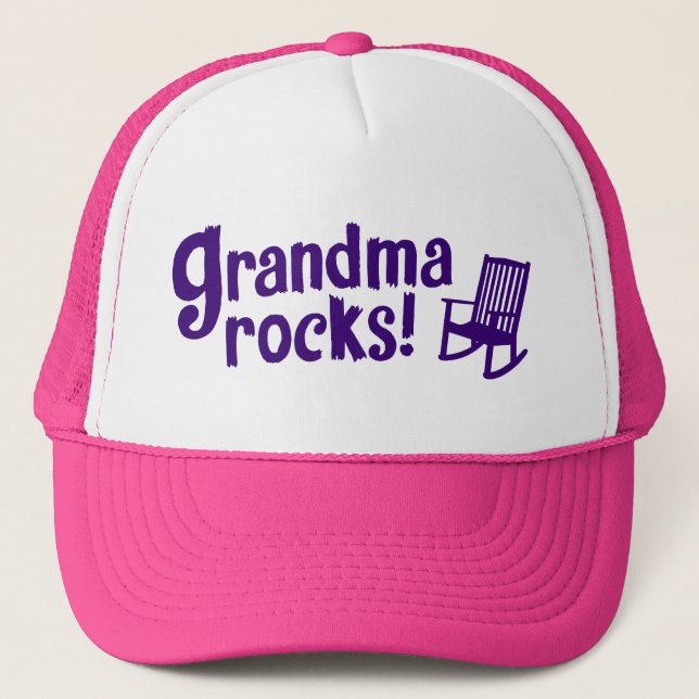 Grandma Rocks Trucker Hat (Front)