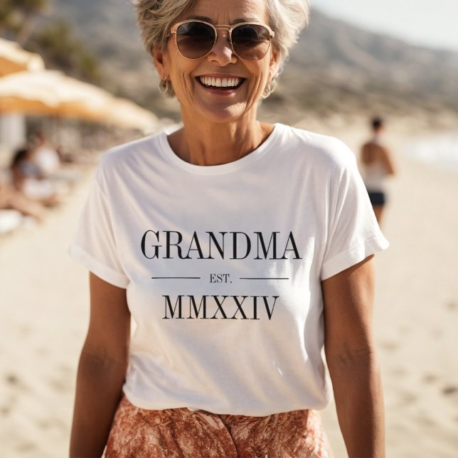 Grandma Roman Numeral Year Established T-Shirt (Creator Uploaded)