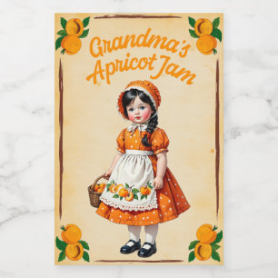 Grandma’s Apricot Jam Vintage Food Label