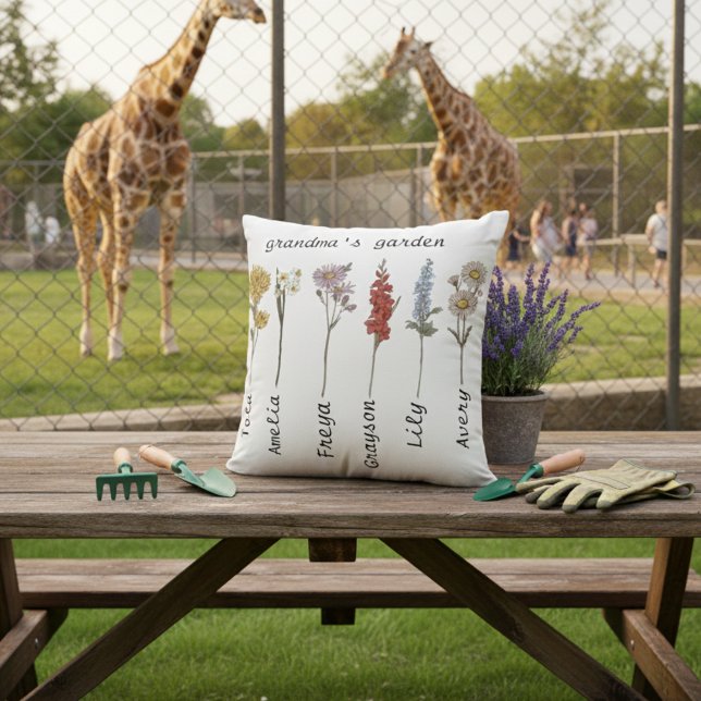 Grandma’s Garden Cushion with Birth Flowers (Creator Uploaded)