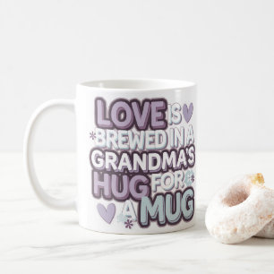 Grandma’s Love Brewed to Perfection Pastel  Coffee Mug