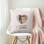 "Grandma’s Sunshine Personalised Photo  Cushion<br><div class="desc">Brighten Grandma’s day with this adorable personalised pillow! Featuring a heart-framed photo of her favourite little one and the sweet phrase “Grandma’s Sunshine, ” this soft pink throw pillow makes the perfect gift for birthdays, Mother’s Day, or just because. Customise it with your own photo to create a heartfelt keepsake...</div>