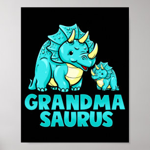 Grandma Saurus Funny Grandmasaurus Dinosaur  Poster