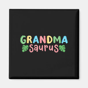 Grandma Saurus Kids Dinosaur Birthday Party Family Magnet